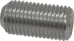 Value Collection - 3/8-24 UNF, 3/4" OAL, Cup Point Set Screw - Grade 18-8 Stainless Steel, 3/16" Key - Americas Industrial Supply