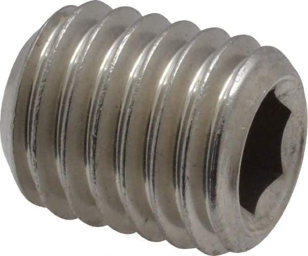 Value Collection - 5/8-11 UNC, 3/4" OAL, Cup Point Set Screw - Grade 18-8 Stainless Steel, 5/16" Key - Americas Industrial Supply