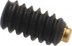 Made in USA - #6-32 UNC, 1/4" Length of Thread, Soft Tip Point Set Screw - Grade 8 Alloy Steel - Americas Industrial Supply