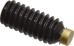 Made in USA - #8-32 UNC, 3/8" Length of Thread, Soft Tip Point Set Screw - Grade 8 Alloy Steel - Americas Industrial Supply