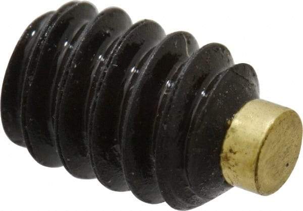 Made in USA - #10-24 UNC, 1/4" Length of Thread, Soft Tip Point Set Screw - Grade 8 Alloy Steel - Americas Industrial Supply