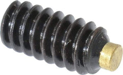 Made in USA - #10-24 UNC, 3/8" Length of Thread, Soft Tip Point Set Screw - Grade 8 Alloy Steel - Americas Industrial Supply