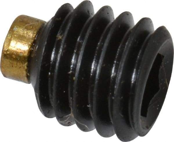 Made in USA - #10-32 UNF, 3/16" Length of Thread, Soft Tip Point Set Screw - Grade 8 Alloy Steel - Americas Industrial Supply