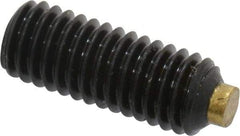 Made in USA - #10-32 UNF, 1/2" Length of Thread, Soft Tip Point Set Screw - Grade 8 Alloy Steel - Americas Industrial Supply