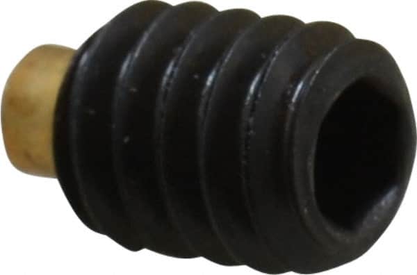 Made in USA - 1/4-20 UNC, 5/16" Length of Thread, Soft Tip Point Set Screw - Grade 8 Alloy Steel - Americas Industrial Supply