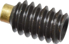 Made in USA - 1/4-20 UNC, 3/8" Length of Thread, Soft Tip Point Set Screw - Grade 8 Alloy Steel - Americas Industrial Supply