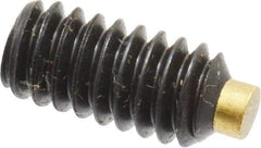 Made in USA - 1/4-20 UNC, 1/2" Length of Thread, Soft Tip Point Set Screw - Grade 8 Alloy Steel - Americas Industrial Supply