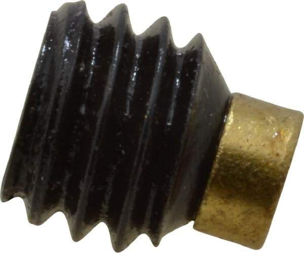 Made in USA - 5/16-18 UNC, 1/4" Length of Thread, Soft Tip Point Set Screw - Grade 8 Alloy Steel - Americas Industrial Supply