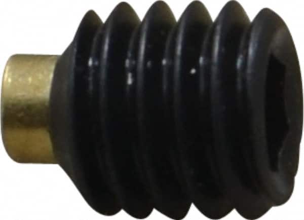 Made in USA - 3/8-16 UNC, 3/8" Length of Thread, Soft Tip Point Set Screw - Grade 8 Alloy Steel - Americas Industrial Supply