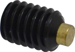 Made in USA - 3/8-16 UNC, 1/2" Length of Thread, Soft Tip Point Set Screw - Grade 8 Alloy Steel - Americas Industrial Supply