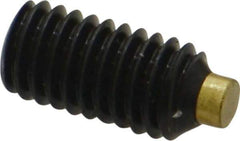 Made in USA - 3/8-16 UNC, 3/4" Length of Thread, Soft Tip Point Set Screw - Grade 8 Alloy Steel - Americas Industrial Supply