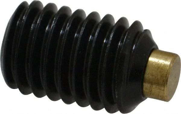 Made in USA - 1/2-13 UNC, 3/4" Length of Thread, Soft Tip Point Set Screw - Grade 8 Alloy Steel - Americas Industrial Supply