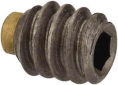 Made in USA - #4-40 UNC, 1/8" Length of Thread, Soft Tip Point Set Screw - Grade 18-8 Stainless Steel - Americas Industrial Supply
