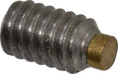 Made in USA - #8-32 UNC, 1/4" Length of Thread, Soft Tip Point Set Screw - Grade 18-8 Stainless Steel - Americas Industrial Supply
