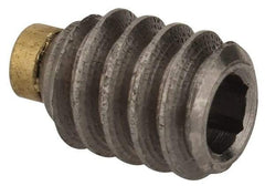 Made in USA - #10-24 UNC, 1/4" Length of Thread, Soft Tip Point Set Screw - Grade 18-8 Stainless Steel - Americas Industrial Supply