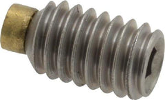 Made in USA - 5/16-18 UNC, 1/2" Length of Thread, Soft Tip Point Set Screw - Grade 18-8 Stainless Steel - Americas Industrial Supply
