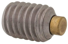 Made in USA - 3/8-16 UNC, 1/2" Length of Thread, Soft Tip Point Set Screw - Grade 18-8 Stainless Steel - Americas Industrial Supply