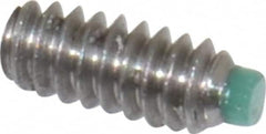 Made in USA - #4-40 UNC, 1/4" Length of Thread, Soft Tip Point Set Screw - Grade 18-8 Stainless Steel - Americas Industrial Supply