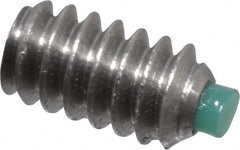 Made in USA - #6-32 UNC, 1/4" Length of Thread, Soft Tip Point Set Screw - Grade 18-8 Stainless Steel - Americas Industrial Supply
