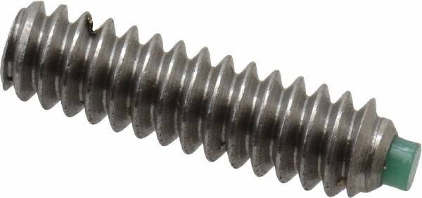 Made in USA - #6-32 UNC, 1/2" Length of Thread, Soft Tip Point Set Screw - Grade 18-8 Stainless Steel - Americas Industrial Supply