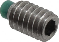 Made in USA - #8-32 UNC, 1/4" Length of Thread, Soft Tip Point Set Screw - Grade 18-8 Stainless Steel - Americas Industrial Supply
