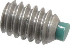 Made in USA - 1/4-20 UNC, 3/8" Length of Thread, Soft Tip Point Set Screw - Grade 18-8 Stainless Steel - Americas Industrial Supply