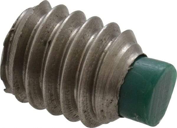 Made in USA - 5/16-18 UNC, 3/8" Length of Thread, Soft Tip Point Set Screw - Grade 18-8 Stainless Steel - Americas Industrial Supply