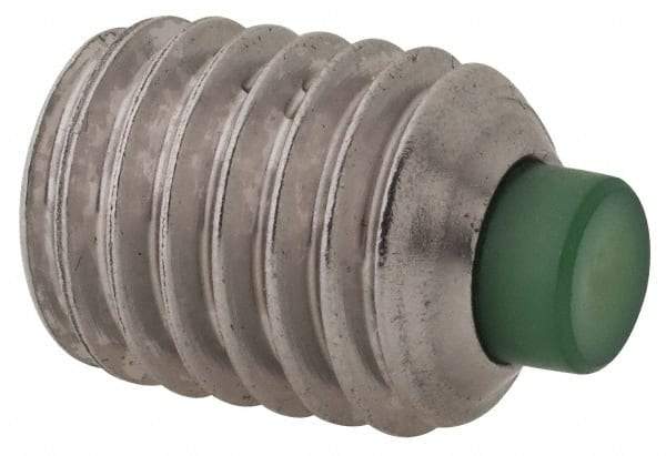 Made in USA - 1/2-13 UNC, 5/8" Length of Thread, Soft Tip Point Set Screw - Grade 18-8 Stainless Steel - Americas Industrial Supply