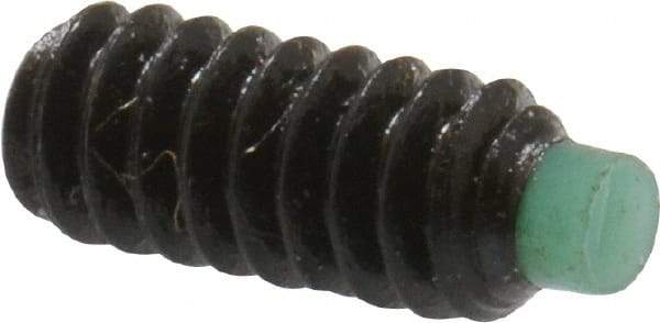 Made in USA - #4-40 UNC, 1/4" Length of Thread, Soft Tip Point Set Screw - Grade 8 Alloy Steel - Americas Industrial Supply
