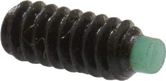 Made in USA - #4-40 UNC, 1/4" Length of Thread, Soft Tip Point Set Screw - Grade 8 Alloy Steel - Americas Industrial Supply