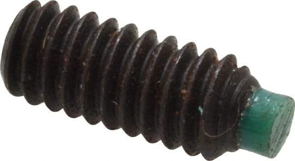 Made in USA - #8-32 UNC, 3/8" Length of Thread, Soft Tip Point Set Screw - Grade 8 Alloy Steel - Americas Industrial Supply