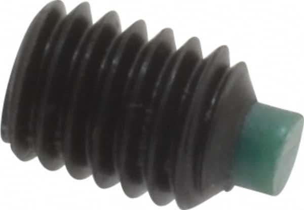 Made in USA - #10-32 UNF, 1/4" Length of Thread, Soft Tip Point Set Screw - Grade 8 Alloy Steel - Americas Industrial Supply
