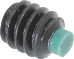 Made in USA - 1/4-20 UNC, 1/4" Length of Thread, Soft Tip Point Set Screw - Grade 8 Alloy Steel - Americas Industrial Supply