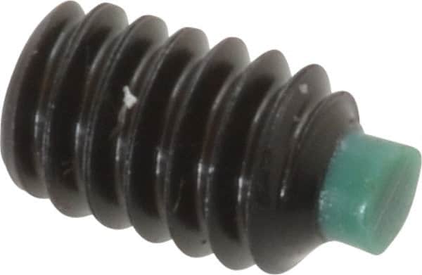 Made in USA - 1/4-20 UNC, 3/8" Length of Thread, Soft Tip Point Set Screw - Grade 8 Alloy Steel - Americas Industrial Supply