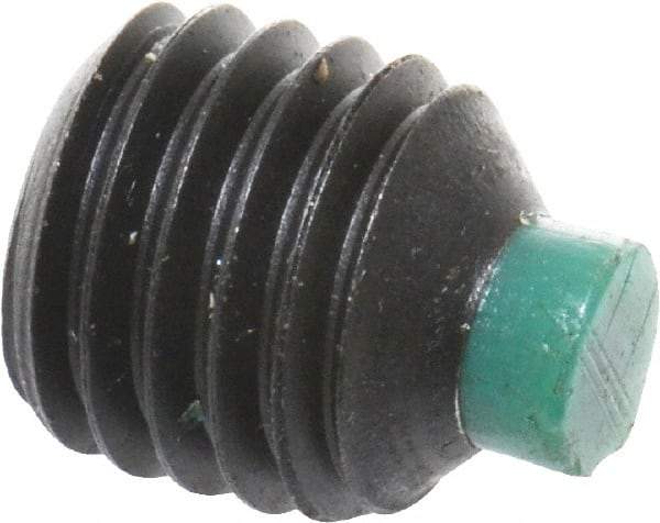 Made in USA - 1/4-28 UNF, 1/4" Length of Thread, Soft Tip Point Set Screw - Grade 8 Alloy Steel - Americas Industrial Supply