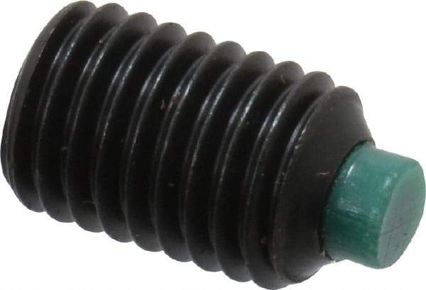 Made in USA - 1/4-28 UNF, 3/8" Length of Thread, Soft Tip Point Set Screw - Grade 8 Alloy Steel - Americas Industrial Supply