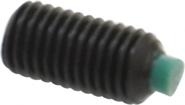 Made in USA - 1/4-28 UNF, 1/2" Length of Thread, Soft Tip Point Set Screw - Grade 8 Alloy Steel - Americas Industrial Supply