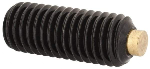 Made in USA - M10, 25mm Length of Thread, Soft Tip Point Set Screw - Grade 8 Alloy Steel - Americas Industrial Supply