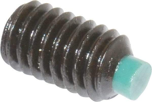 Made in USA - M6, 10mm Length of Thread, Soft Tip Point Set Screw - Grade 8 Alloy Steel - Americas Industrial Supply