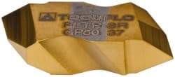 Tool-Flo - FLTP3 Grade GP50, Internal/External 60° V Threading Insert - 6 to 20 TPI Ext Pitch, 5 to 12 TPI Int Pitch, Right Hand Insert, TiN Finish, Carbide - Americas Industrial Supply
