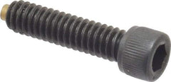 Made in USA - 1/4-20 UNC Hex Socket Drive, Socket Cap Screw - Alloy Steel, Black Oxide Finish, Fully Threaded, 1" Length Under Head - Americas Industrial Supply