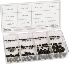 Made in USA - 210 Piece, #4-40 to 5/16-18, Alloy Steel Set Screw Assortment - Hex Head, Hex Socket Drive, 1/8 to 1/2" Long, Grade 303 - Americas Industrial Supply
