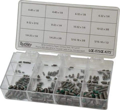 Made in USA - 210 Piece, #4-40 to 5/16-18, Stainless Steel Set Screw Assortment - Hex Head, Hex Socket Drive, 1/8 to 1/2" Long, Grade 303 - Americas Industrial Supply