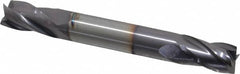 Niagara Cutter - 5/16", 1/2" LOC, 5/16" Shank Diam, 2-1/2" OAL, 4 Flute, Solid Carbide Square End Mill - Double End, TiAlN Finish, Spiral Flute, 30° Helix, Centercutting, Right Hand Cut, Right Hand Flute, Series CSD430 - Americas Industrial Supply
