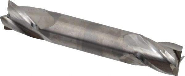 Niagara Cutter - 1/2", 5/8" LOC, 1/2" Shank Diam, 3" OAL, 4 Flute, Solid Carbide Square End Mill - Double End, Uncoated, Spiral Flute, 30° Helix, Centercutting, Right Hand Cut, Right Hand Flute, Series CSD430 - Americas Industrial Supply