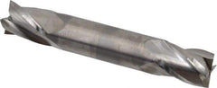 Niagara Cutter - 1/2", 5/8" LOC, 1/2" Shank Diam, 3" OAL, 4 Flute, Solid Carbide Square End Mill - Double End, Uncoated, Spiral Flute, 30° Helix, Centercutting, Right Hand Cut, Right Hand Flute, Series CSD430 - Americas Industrial Supply
