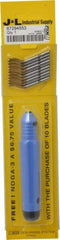 Noga - 14 Piece High Speed Steel Blade Hand Deburring Tool Set - S10 Blades, For Holes, Straight Edge, Curved Edge - Americas Industrial Supply