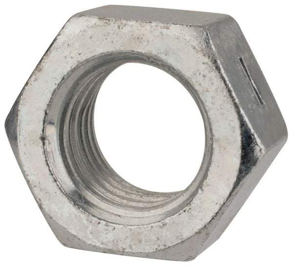 Value Collection - 3/4-10 UNC Grade 2 Two Way Lock Nut with Distorted Thread - 1-1/8" Width Across Flats, 41/64" High, Zinc-Plated Finish - Americas Industrial Supply