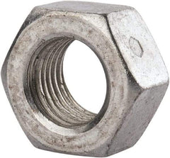 Value Collection - 7/16-20 UNF Grade 2 Two Way Lock Nut with Distorted Thread - 11/16" Width Across Flats, 3/8" High, Zinc-Plated Finish - Americas Industrial Supply