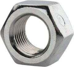 Value Collection - 1/2-20 UNF Grade 2 Two Way Lock Nut with Distorted Thread - 3/4" Width Across Flats, 7/16" High, Zinc-Plated Finish - Americas Industrial Supply